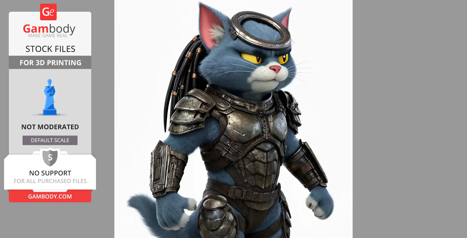 Tom Cat Predator Ring Figure - Mashup Figure STL