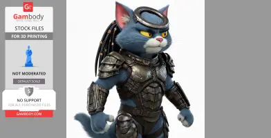 Tom Cat Predator Ring Figure - Mashup Figure STL