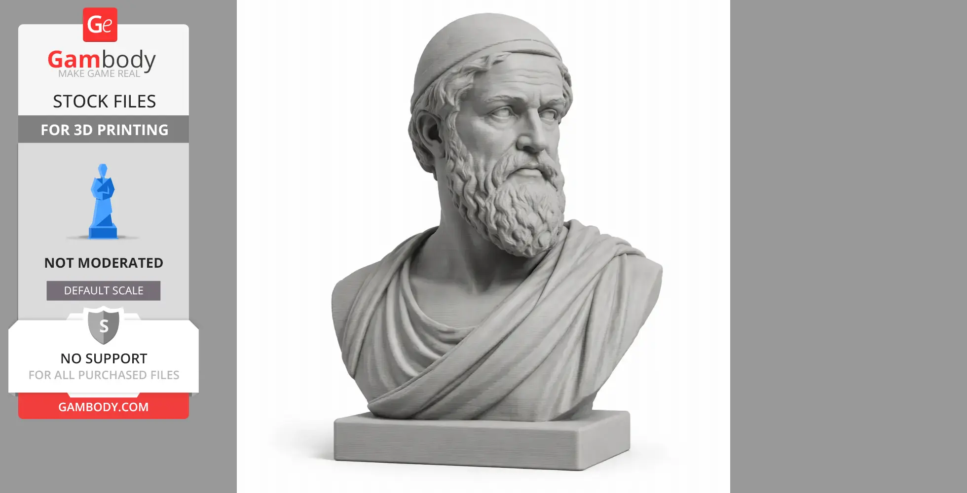 Solon Bust - Historical Warrior STL