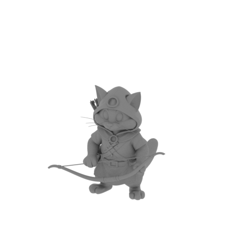 Tom Cat Robin Hood Ring Figure.stl