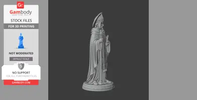 Saint Abel of Reims - Devotional Statue - STL 3D Print