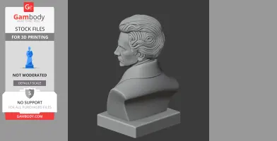 Soren Kierkegaard Bust - Historical Warrior STL