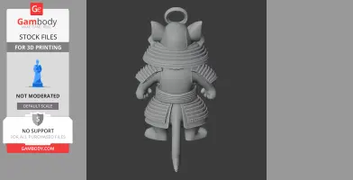 Tom Cat Samurai Ring Figure - Mashup Figure STL