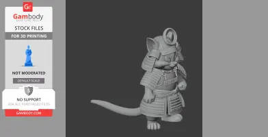 Tom Cat Samurai Ring Figure - Mashup Figure STL