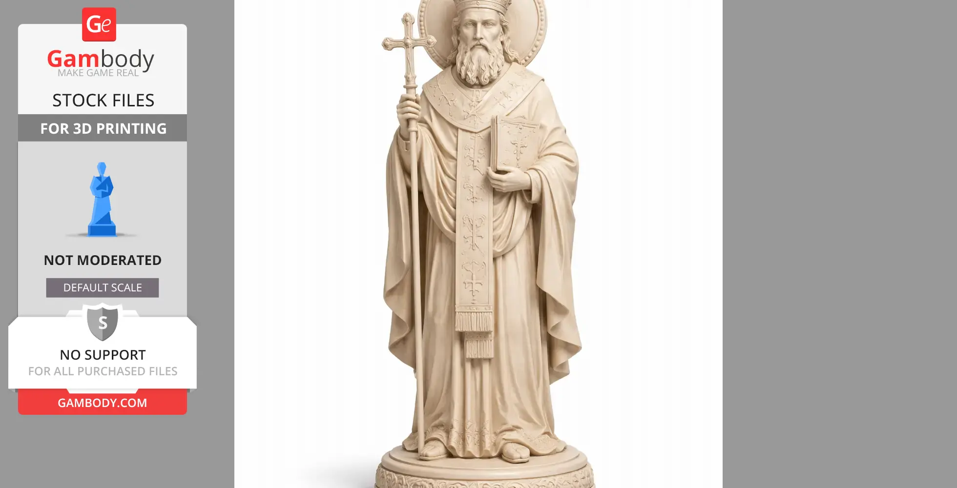 Saint Abibus of Edessa - Devotional Statue - STL 3D Print