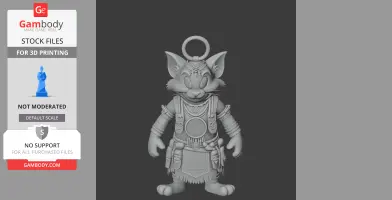 Tom Cat Shaman Ring Figure - Mashup Figure STL