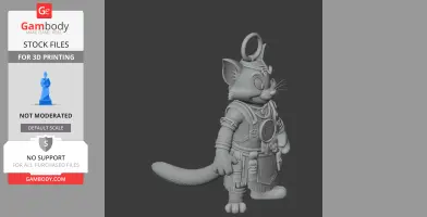 Tom Cat Shaman Ring Figure - Mashup Figure STL