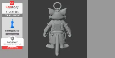 Tom Cat Shaman Ring Figure - Mashup Figure STL