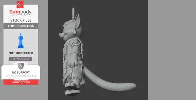 Tom Cat Shaman Ring Figure - Mashup Figure STL