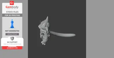 Tom Cat Shaman Ring Figure - Mashup Figure STL
