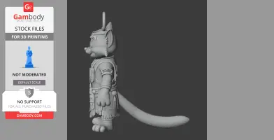 Tom Cat Shaman Ring Figure - Mashup Figure STL