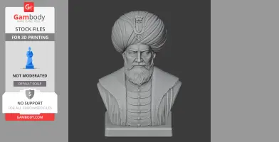 Suleiman the Magnificent Bust - Historical Warrior STL