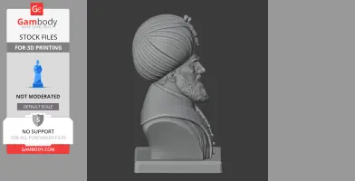 Suleiman the Magnificent Bust - Historical Warrior STL