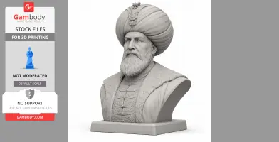 Suleiman the Magnificent Bust - Historical Warrior STL