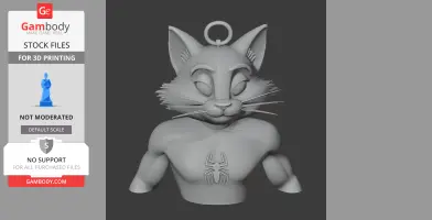 Tom Cat Spider-Man Ring Figure - Mashup Figure STL