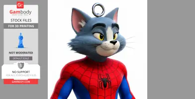 Tom Cat Spider-Man Ring Figure - Mashup Figure STL