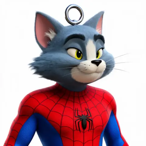 Tom Cat Spider-Man Ring Figure - Mashup Figure STL