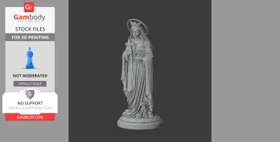 Saint Abra of Poitiers - Devotional Statue - STL 3D Print