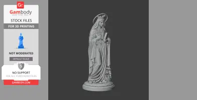 Saint Abra of Poitiers - Devotional Statue - STL 3D Print