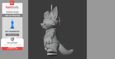 Tom Cat Steampunk Ring Figure - Mashup Figure STL