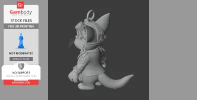 Tom Cat Steampunk Ring Figure - Mashup Figure STL