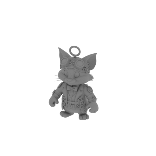 Tom Cat Steampunk Ring Figure.stl