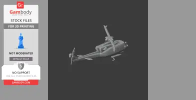 Bell 412 Helicopter - Scale Vehicle STL