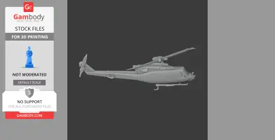 Bell 412 Helicopter - Scale Vehicle STL