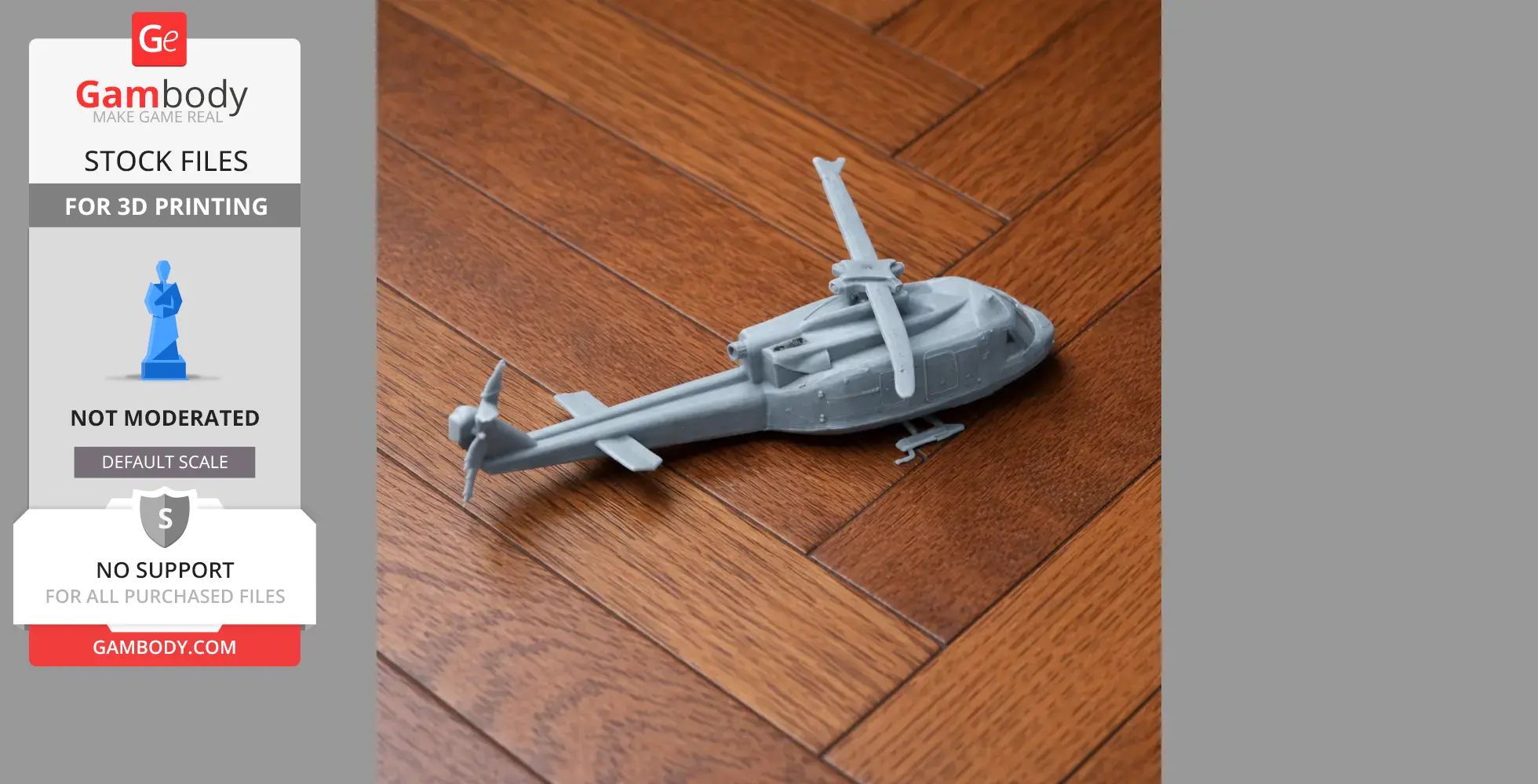 Bell 412 Helicopter - Scale Vehicle STL