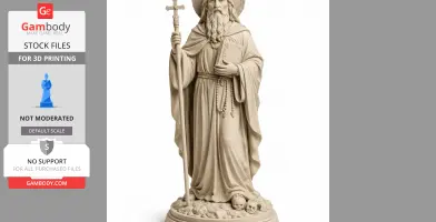 Saint Abraham Kidunaia - Devotional Statue - STL 3D Print