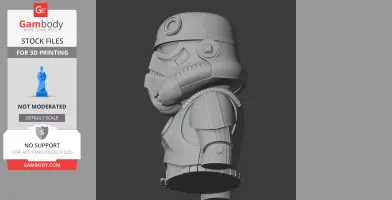 Tom Cat Stormtrooper Ring Figure - Mashup Figure STL