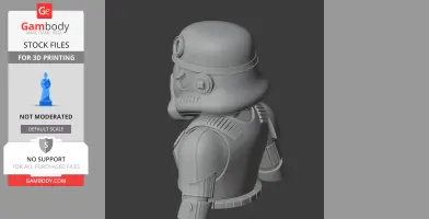 Tom Cat Stormtrooper Ring Figure - Mashup Figure STL