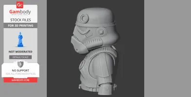 Tom Cat Stormtrooper Ring Figure - Mashup Figure STL