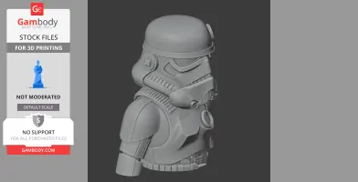 Tom Cat Stormtrooper Ring Figure - Mashup Figure STL