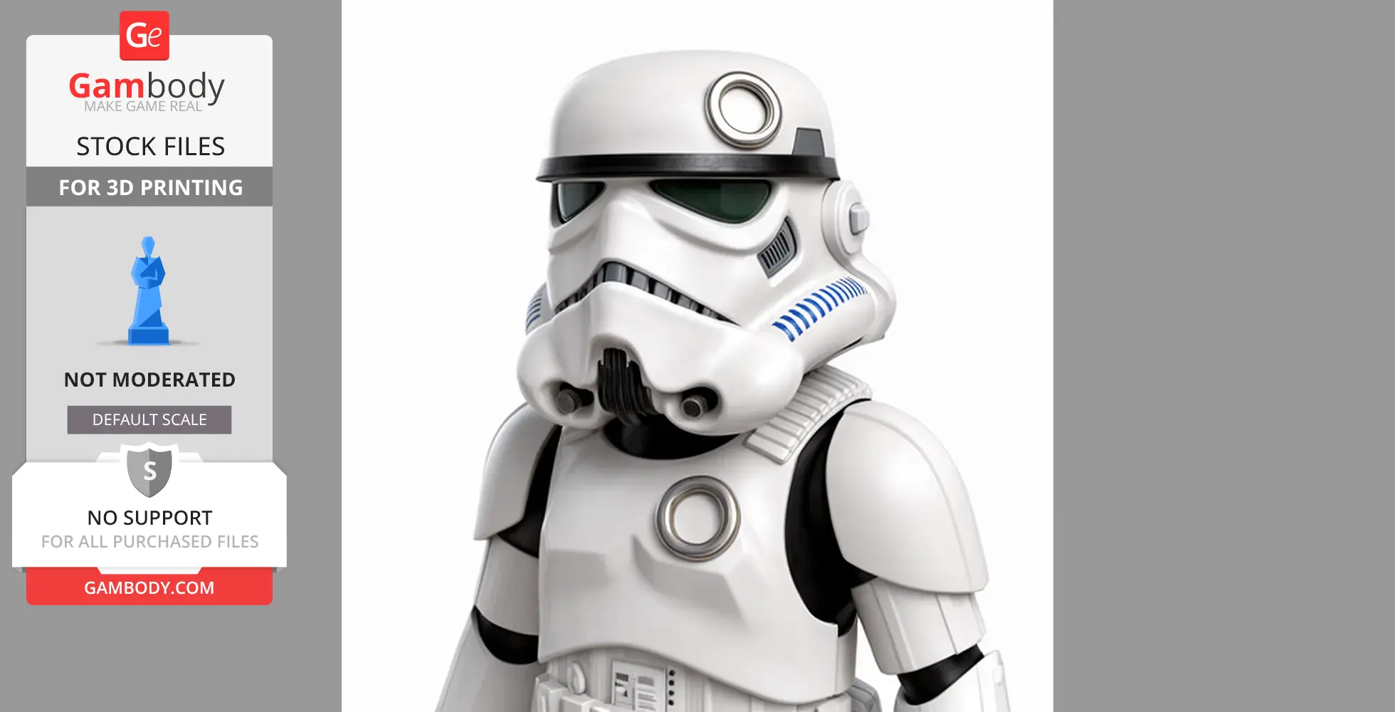 Tom Cat Stormtrooper Ring Figure - Mashup Figure STL