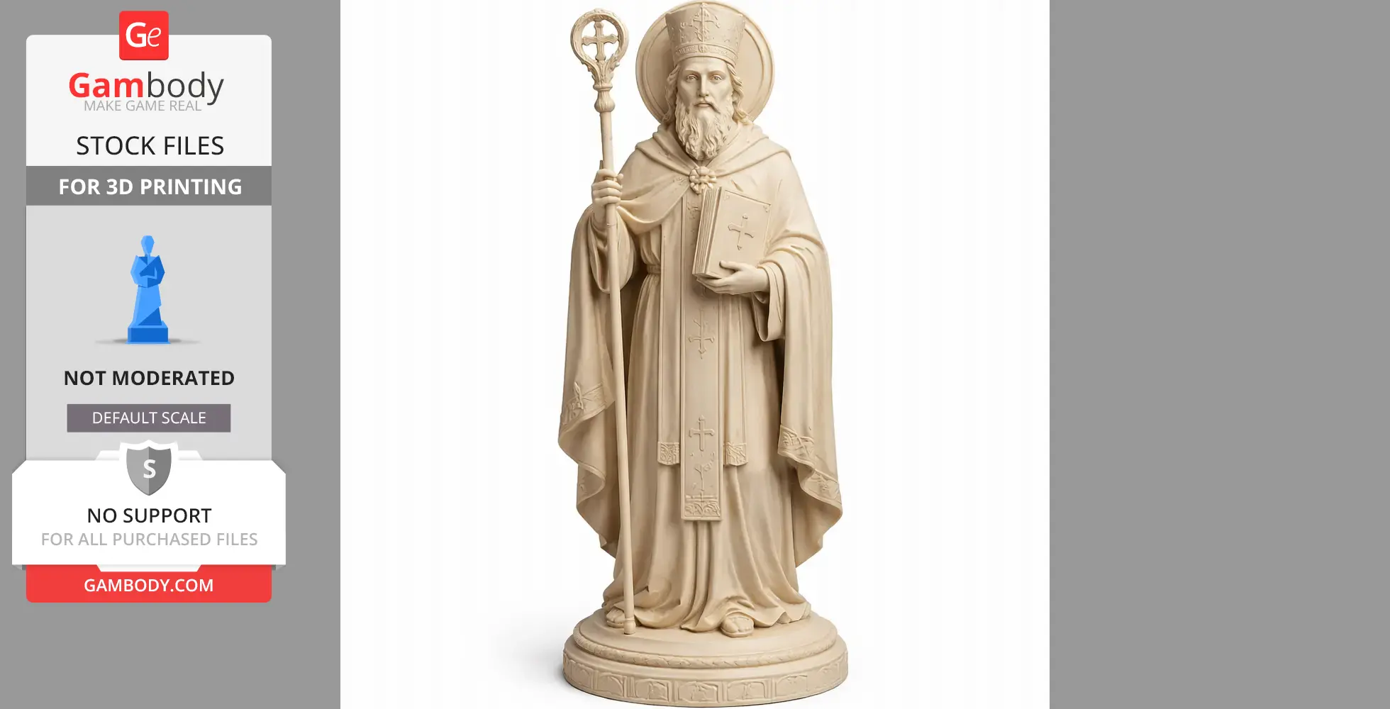 Saint Abraham of Arbela - Devotional Statue - STL 3D Print