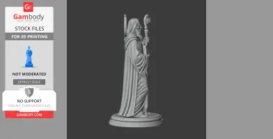 Saint Abraham of Clermont - Devotional Statue - STL 3D Print