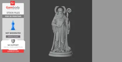 Saint Abraham of Clermont - Devotional Statue - STL 3D Print