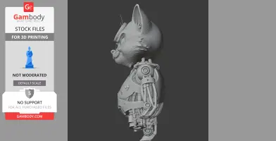 Tom Cat Terminator Ring Figure - Mashup Figure STL