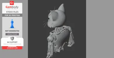 Tom Cat Terminator Ring Figure - Mashup Figure STL
