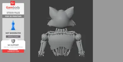 Tom Cat Terminator Ring Figure - Mashup Figure STL