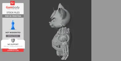 Tom Cat Terminator Ring Figure - Mashup Figure STL