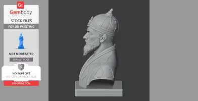 Tamerlane Bust - Historical Warrior STL
