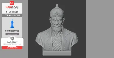 Tamerlane Bust - Historical Warrior STL