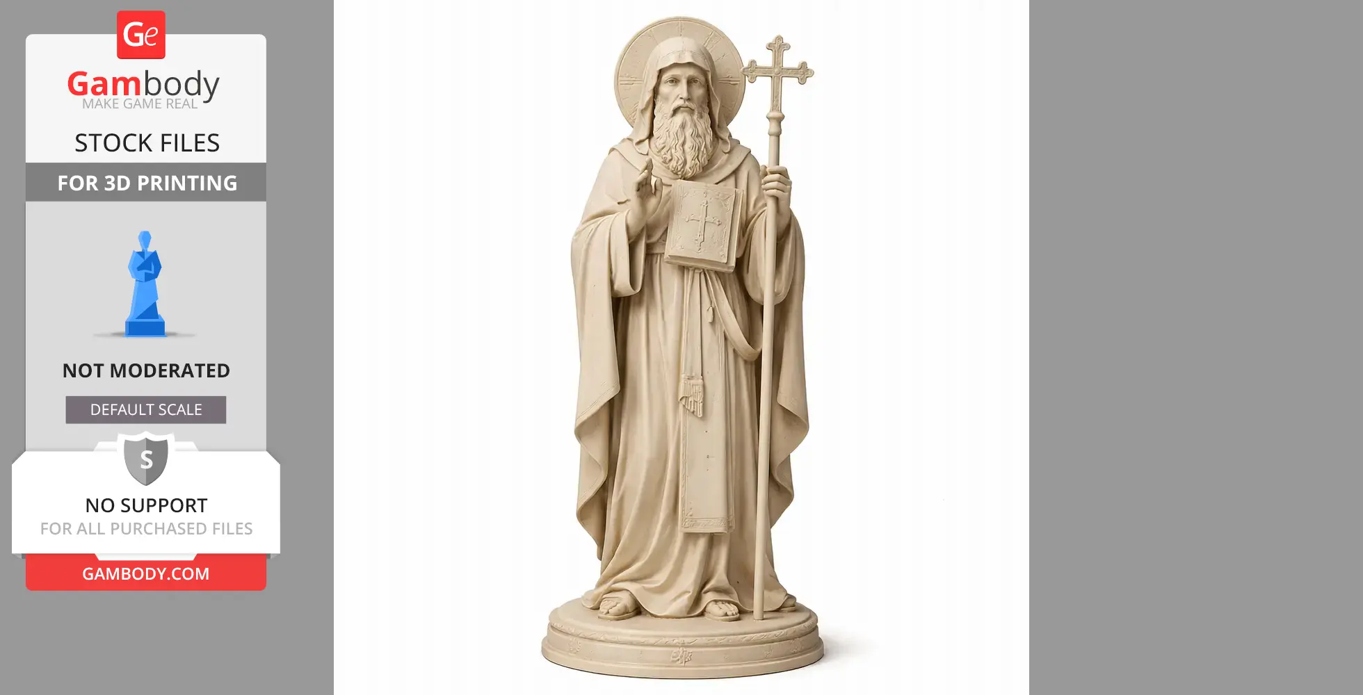 Saint Abraham of Cratia - Devotional Statue - STL 3D Print
