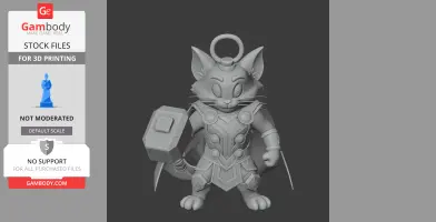 Tom Cat Thor Ring Figure - Mashup Figure STL