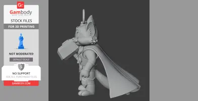 Tom Cat Thor Ring Figure - Mashup Figure STL
