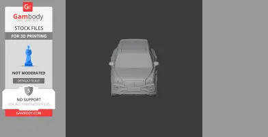 3D model of a Bentley Bentayga, displayed from the front view, designed for 3D printing.