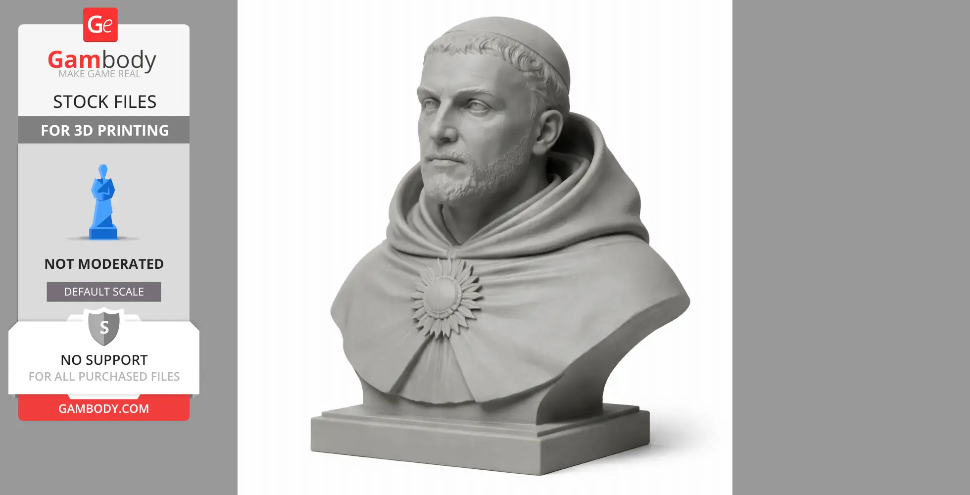 Thomas Aquinas Bust - Historical Warrior STL