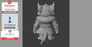 Tom Cat Viking Ring Figure - Mashup Figure STL